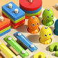 Trendivibe Wooden Sorting Stacking Toys Stacking Blocks Toddlers For 3+ Kids Boys Girls| Baby Learning Toy | Infant Activity Toy