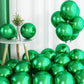 Chrome Green Balloons, 50 Pcs 10 Inch Double-Layered Metallic Dark Green Balloons, Shiny Thick Chrome Metallic Dark Green Latex Helium Balloons For Birthday Wedding Graduation Party Decoration Supplies