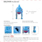Dollibu Stuffed Dolphin Plush Animal Hat - Cute Kids Hat With Ear Flaps, Novelty Beanie Winter Hat, Winter Animal Hats For Kids