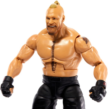 Mattel Wwe Brock Lesnar Elite Collection Action Figure, 6-Inch Posable Collectible Gift For Wwe Fans Ages 8 Years Old & Up
