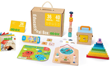 Tookyland Early Learning Toy Bundle - 6 In 1 Box Educational Montessori Play Set; Wooden Toddler Toys For 3 Year Old +