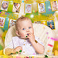 Whaline 1St Birthday Baby Photo Banner For Newborn To 12 Months, Monthly Milestone Photograph Bunting Garland, First Birthday Celebration Decoration (Gold)