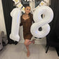 White 8 Balloon, Translucent Number Balloons 40 Inch, 8Th Birthday Decorations For Boys Girls, White Birthday Balloons, White Pa