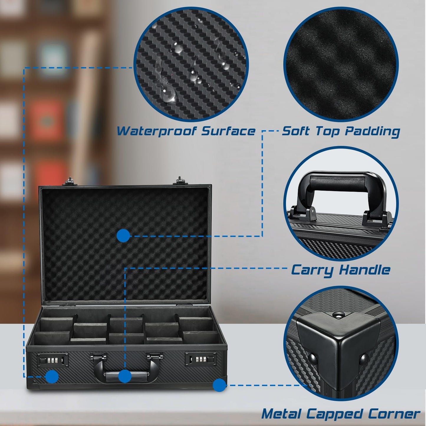 Card Storage Box for 3 x 4 35pt Toploaders  Sports Cards Case with Lock  Trading Card Storage Box Holds 750 Top Loaders or 190 Magnetic Holders  Card Collection Box for Collectors  X-Large