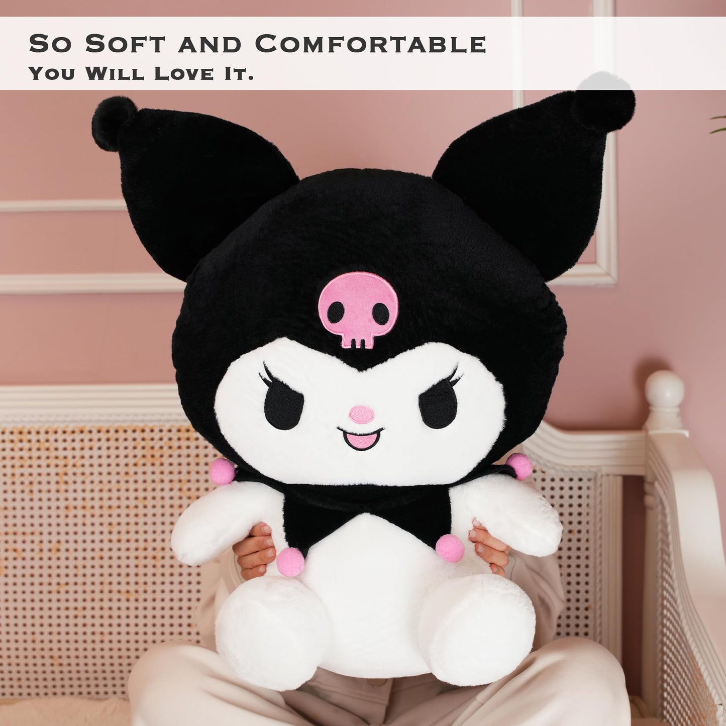 Juju Kur Plush (28 In) - Cute Stuffed Animal Karomi - Kawaii Plush Cute Plush Toys - Cute Stuffed Animals Kumori - Cute Plushies