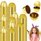 The Dreidel Company Golden Easter Eggs Metallic Gold, Goodie Basket Prize, Eggs Are Hinged, 2.38' Inch (12-Pack)