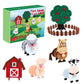 Coola Farm Animals Craft Kit Set for Preschool Kids - Red Barn & Animal Tree Educational Kit for Ages 3-6, Easy DIY Farm Playset