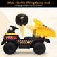 Costzon Ride On Car, 12V Ride On Dump Truck W/Remote Control, Electric Dump Bed, Music, Horn, Usb, Aux, Treaded Tires, Shovel, 3 Speeds, Battery Powered Construction Vehicle, Electric Car For Kids