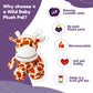 Wild Baby Giraffe Stuffed Animals, Warmie For Kids, 10 Inch, Microwavable, Heatable Clay Beads, Squishmallow Plush Pal With Dried Lavender Aromatherapy, Soft & Cuddly, Kids Gifts Box Ready