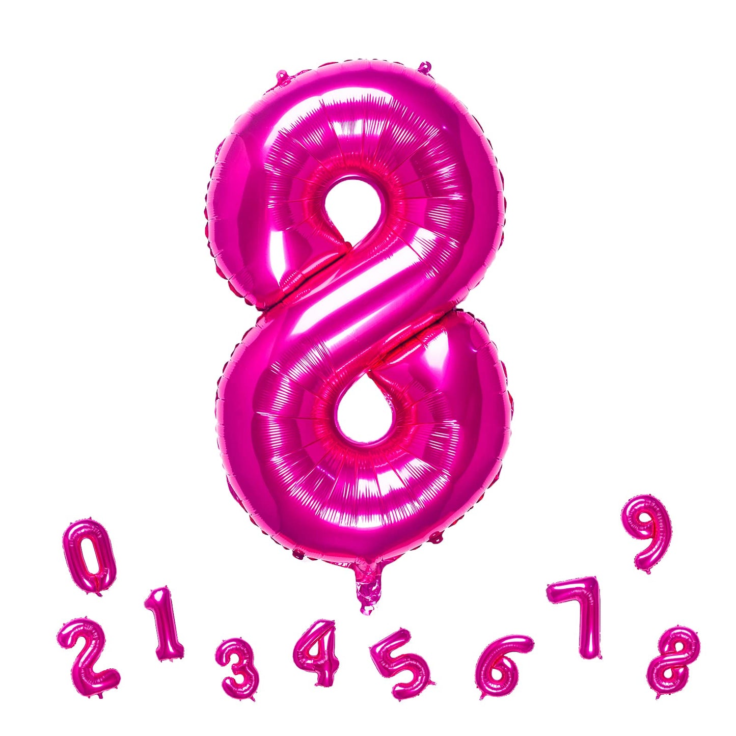 32 Inch Pink Number 8 Balloons Foil Ballon Digital Birthday Party Decoration Supplies (Pink Number 8 Balloon)