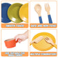GAGAKU Wooden Play Food Sets for Kids Kitchen,Montessori Wooden Play Food Toys Play Plates and Dishes for Kids Wooden Play Kitch