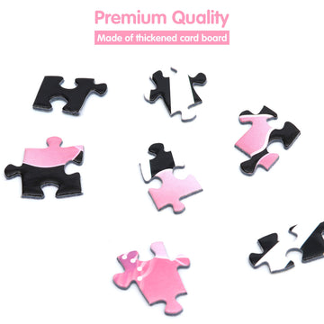 Lavievert 1000 Piece Round Jigsaw Puzzle Game For Adults And Kids - Romantic Cherry Blossom