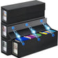 Swaitee Trading Card Storage Box,Sports Card Storage With Commander Card Slot And Powerful Magnets, Toploaders Storage Box Fits