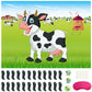 Morcheiong Pin The Tail On The Cow Game With 48Pcs Tails For Farm Party Decorations Kids Birthday Party Favors Western Party Supplies