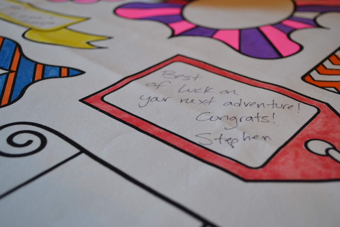 The Coloring Table - Frame Fun Design - Xl Rectangle Tablecloth - Fabric Coloring Tablecloth - Colorable Designs - Washable And