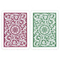 Copag 1546 Design 100% Plastic Playing Cards, Poker Size (Standard) Green/Burgundy (Jumbo Index, 6 Sets)
