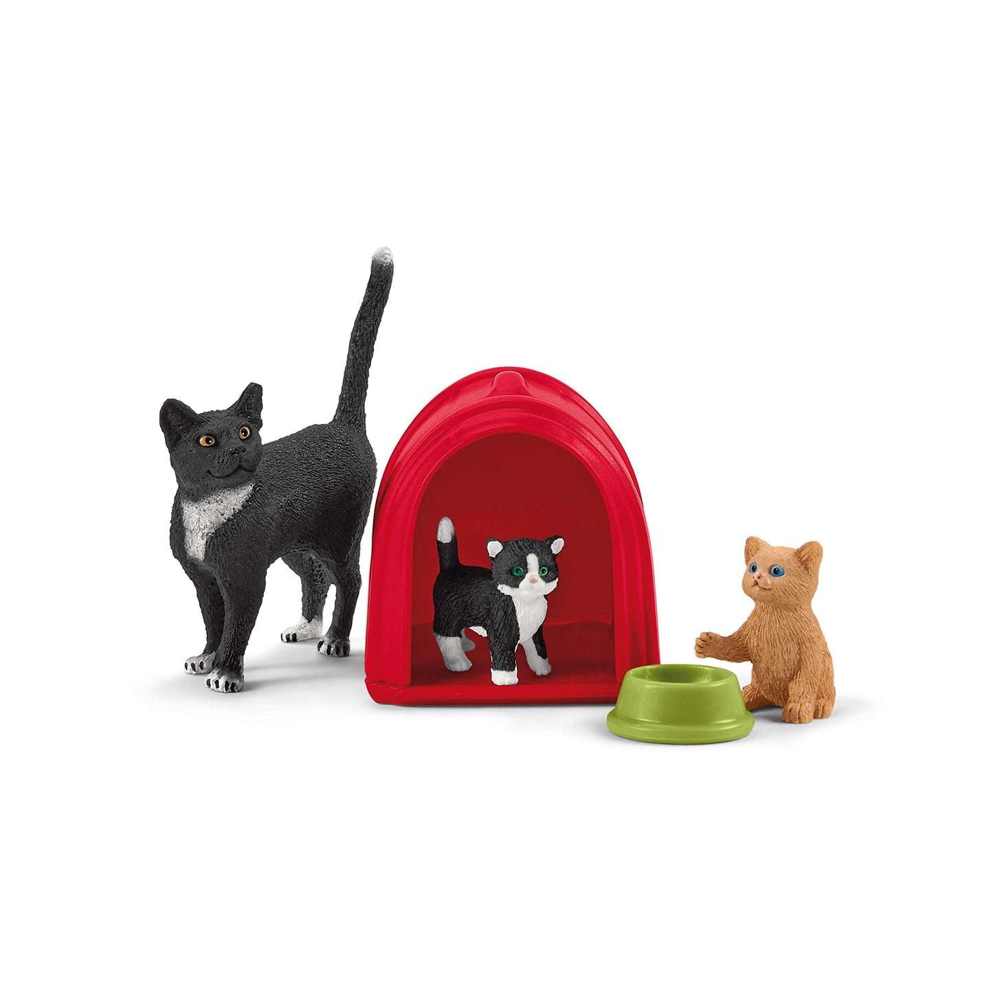 Schleich Farm World, Animal Toy Gifts For Kids, Playtime For Cute Cats, 9-Piece Set With Cat And Kitten Toys 9-Piece Set, Ages 3+