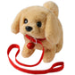 Ksabvaia Plush Golden Retriever Toy Puppy Electronic Interactive Dog - Walking, Barking, Tail Wagging, Stretching Companion Animal For Kids Toddlers