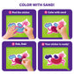 Skillmatics Sand Art Activity Kit - DIY Unicorn & Princess Craft, 50+ Stickers, Large, Multicolor, Model SKILL1234SAUP
