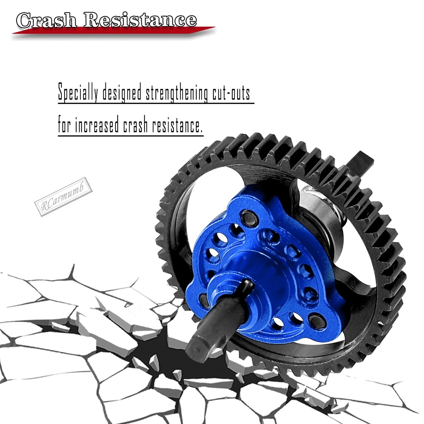 Rcarmumb Rc 50T Slipper Clutch Eliminator Differential Locker Gear Upgrades Part For Slash Rustler Stampede 4X4/4X4 Vxl,50T Spur