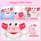 Gigilli Crab Baby Girl Bath Toys, Rechargeable Bath Bubble Machine For Toddler Easter Basket Stuffers, Bathtub Bubble Maker With Music Control For Kids Ages 1-3 6-12 12-18 Months 1St Birthday Gifts
