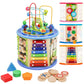 Activity Cube For Kids  Educational Toy Montessori Learning Center For Boys & Girls  8 Activities Included  Toys & Gifts For