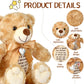 Silipull 12 Inch Bear Stuffed Animals With Voice Recorder Photo Pendant Set Cute Soft Plush Bear Messages Playback Stuffed Anima