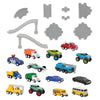 Driven By Battat – 61 Pcs Toy Car Pocket Playset 1:144 Scale – 15 Mini Cars Included & Accessories Car Track, Ramp & More – Gift Toy Car For Boys & Girls & Toddlers Age 3+