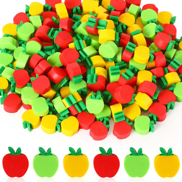 JUNEBRUSHS 150pcs Apples Erasers for Kids Bulk, Welcome Back to School Gifts Mini Apples Erasers for First Day of School Teacher