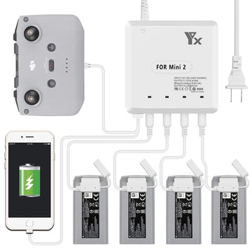 Hanatora 6 in 1 Battery Charger for DJI Mini 4K,Mini 2/SE/2 SE Drone,Rapid Multi Parallel Charging Hub Accessories