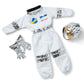 Melissa & Doug Astronaut Costume Role Play Space Set (5 Pcs) - Jumpsuit, Helmet, Gloves, Name Tag Pretend Astronaut Outfit With Realistic Accessories, Costume For Kids And Toddlers Ages 3+