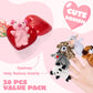 Joyin 28 Packs Valentines Day Prefilled Hearts With Plush Animal Finger Puppet And Valentins Card For Kids Classroom Exchange, V