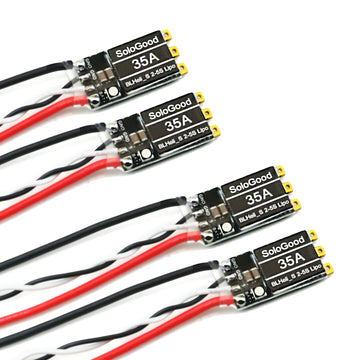 SoloGood 4Pcs 35A ESC 2-5S Brushless ESC Lipo BLHeli_S Brushless Electronic Speed Controller 45A Support D-Shot 150/300/600 for 