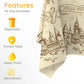 Vusnud 3 Packs - Wizard Tablecloth, Plastic Wizards Themed Halloween Table Covers, Disposable Magical Party Supplies, 52 X 108,
