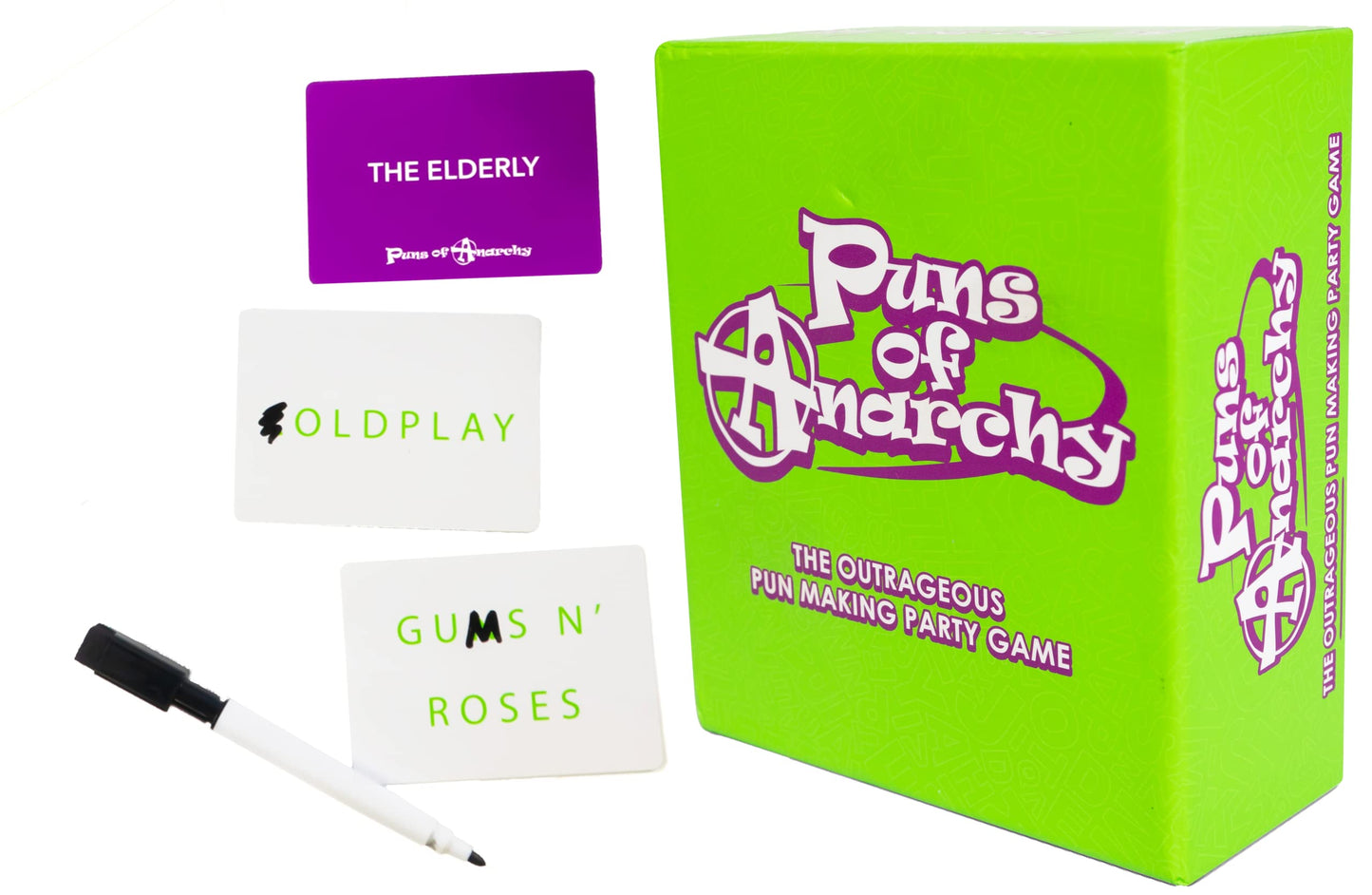 Puns Of Anarchy - The Outrageous Pun-Making Game - No Bands, Movies, Or Famous Things Are Safe From Becoming Hilarious Wordplay Game For Creative People