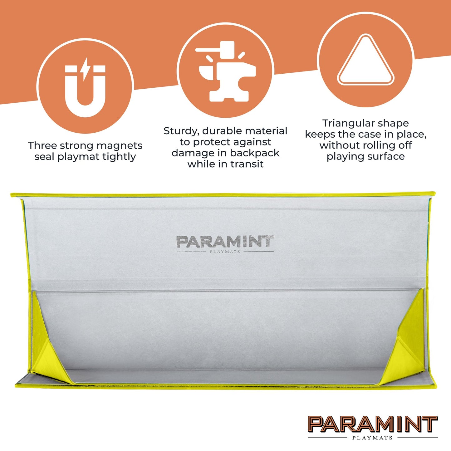Paramint Matshield Yellow, Durable Playmat Case - Compatible With Magic The Gathering, Mtg Play Mat Tube - Mtg Accessories - Pre