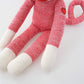 Plushland 20 Pink Sock Monkey - Soft Plush Knitted Stuffed Animal Toy for Kids, Babies, Teens - Perfect Gift for Birthdays & Mother's Day