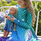 Bow Dream Cute Girl Dress And Matching American Girl Doll Clothes Accessories For Girls Dresses Size 110 Blue Green
