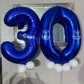 40 Inch Navy Blue 30 Number Balloons Giant Jumbo Huge 30 Foil Mylar Helium Number Digital Balloons Dark Blue Birthday Mylar Digi