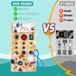 Dinosaur Light Switch Board - 8 Led Switches, Sensory Montessori Toy For 1+ Year Olds