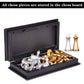 KICTERO 5 Mini Chess Set Travel Board Game with Magnetic Folding Chess Board Portable and Store Chess Pieces Pocket Chess Games for Kids and mature-themed Easy to Carry