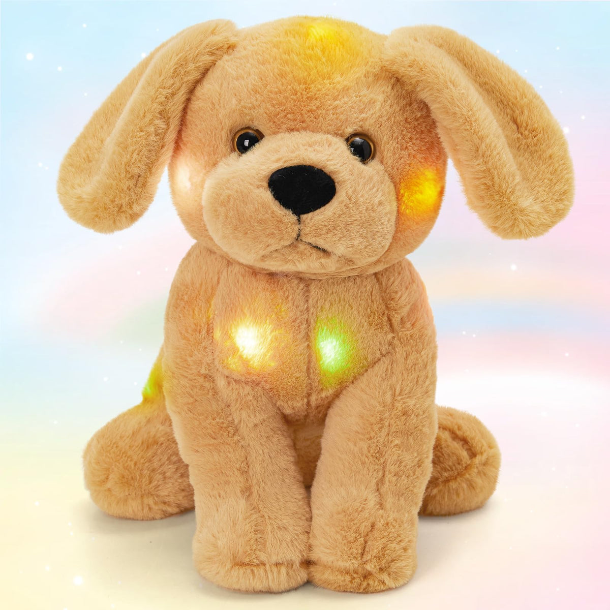 Light up Dog Stuffed Animal Realistic Puppy Dog Colorful Glow Dog Plush10