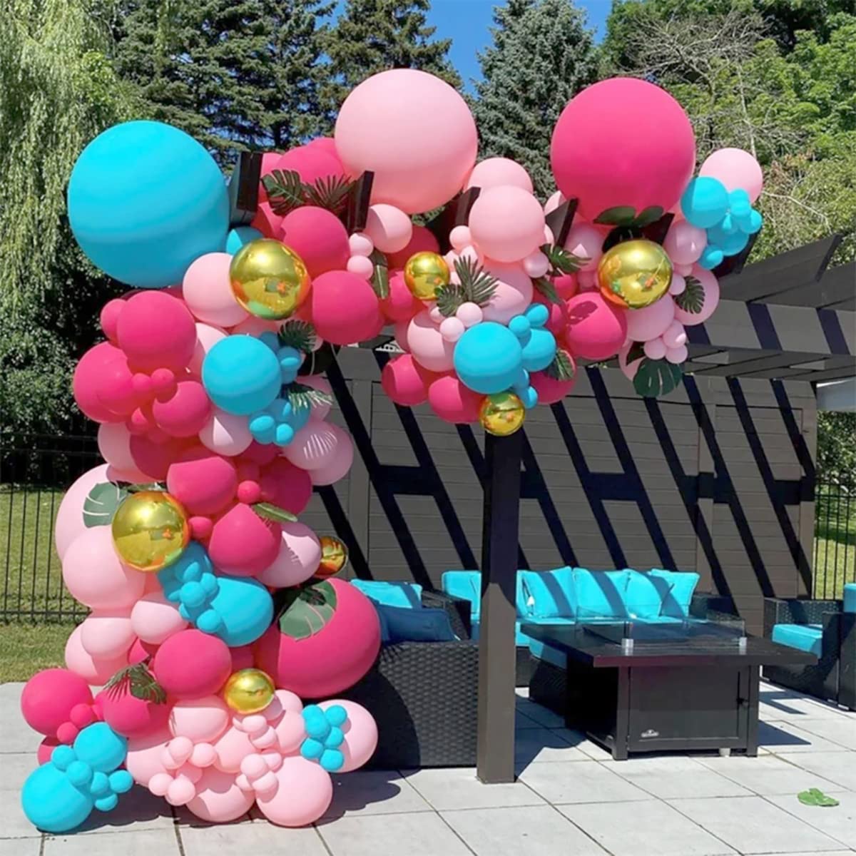 Kalor Hot Pink Balloons,100 Pcs 5 Inch Mini Matte Latex Balloons For Balloon Garland Arch, Birthday Decoration, Wedding Party, Baby Shower Decorations