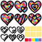 AUGTHEEP 24 Sets Valentines Day Tissue Sign Paper Craft Kit Heart Suncatcher Craft Valentines Day DIY Craft Ornament Decoration