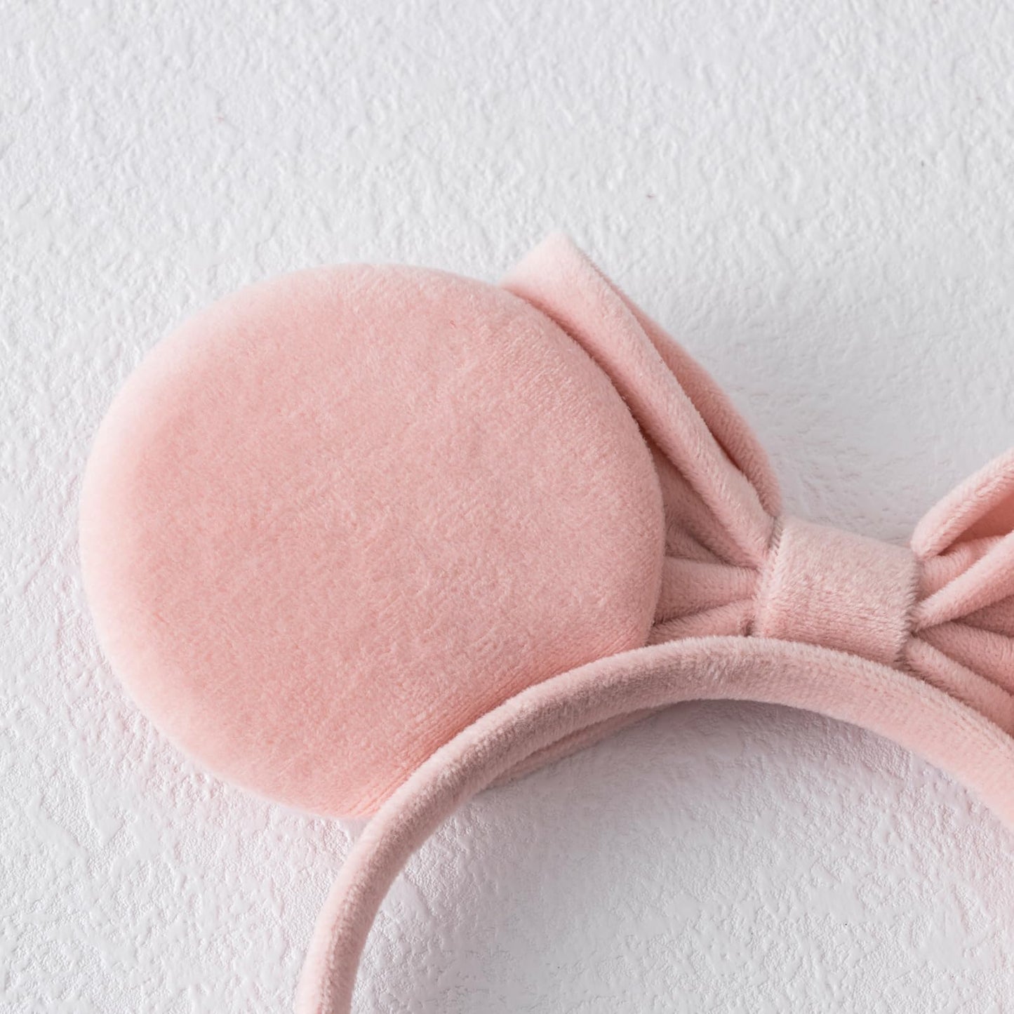 KARETT Pearl Mouse Ears Bow Headbands, Sparkle Mouse Ears Headband Glitter Hair Band for Party Princess Decoration Cosplay Costu