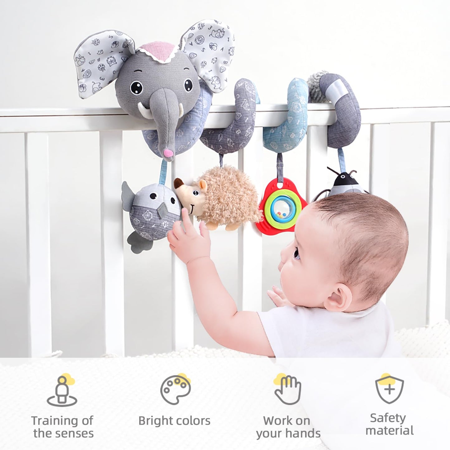 EXQDYNM Little Ouchies Fidget Keychain - Spiky Grippie Sensory Toy for Pain & Anxiety Relief, Color-Changing & Glow in Dark, Small, Multi