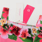 Relibeauty Hawaiian Skirt Costume For Girls Red Flowers 6 Piece Kit, 110