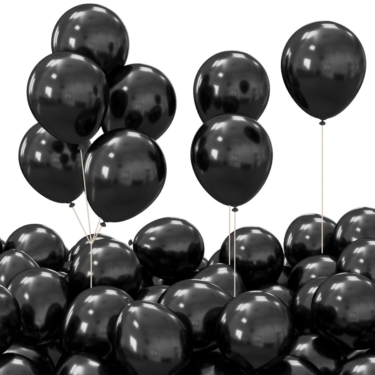 Black Balloons For Arch Decoration Latex Balloons 60Pcs Balloons 12 Inch Matte Balloons Birthday Balloons For Birthday Baby Show