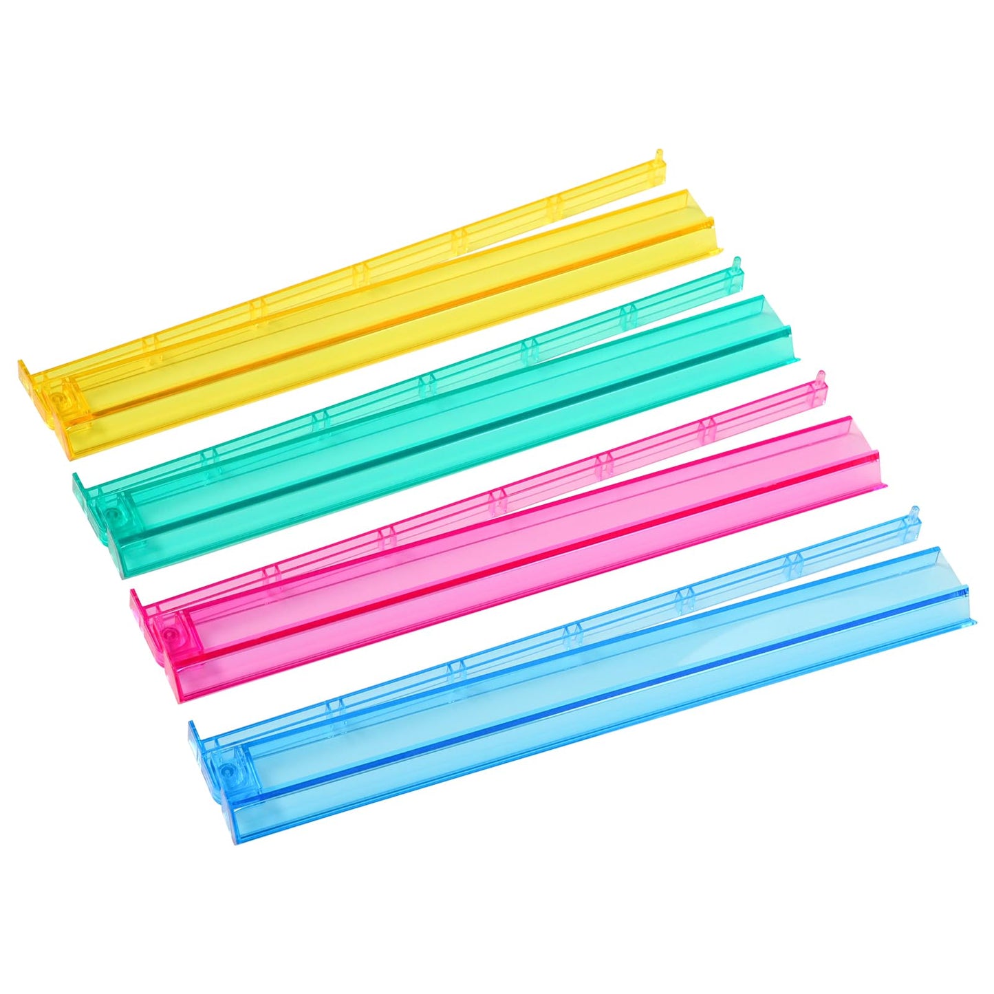 Gustaria All-In-One Tile Rack & Pusher, Clear Acrylic Mahjong Combo, Modern American Majiang Tile Set Of 4, Multi Color