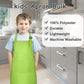Iagbibui Kids Apron, 8 Pack Kids Aprons For Girls Boys, Children Art Painting Aprons Kitchen Classroom Cooking Baking For Age 6-